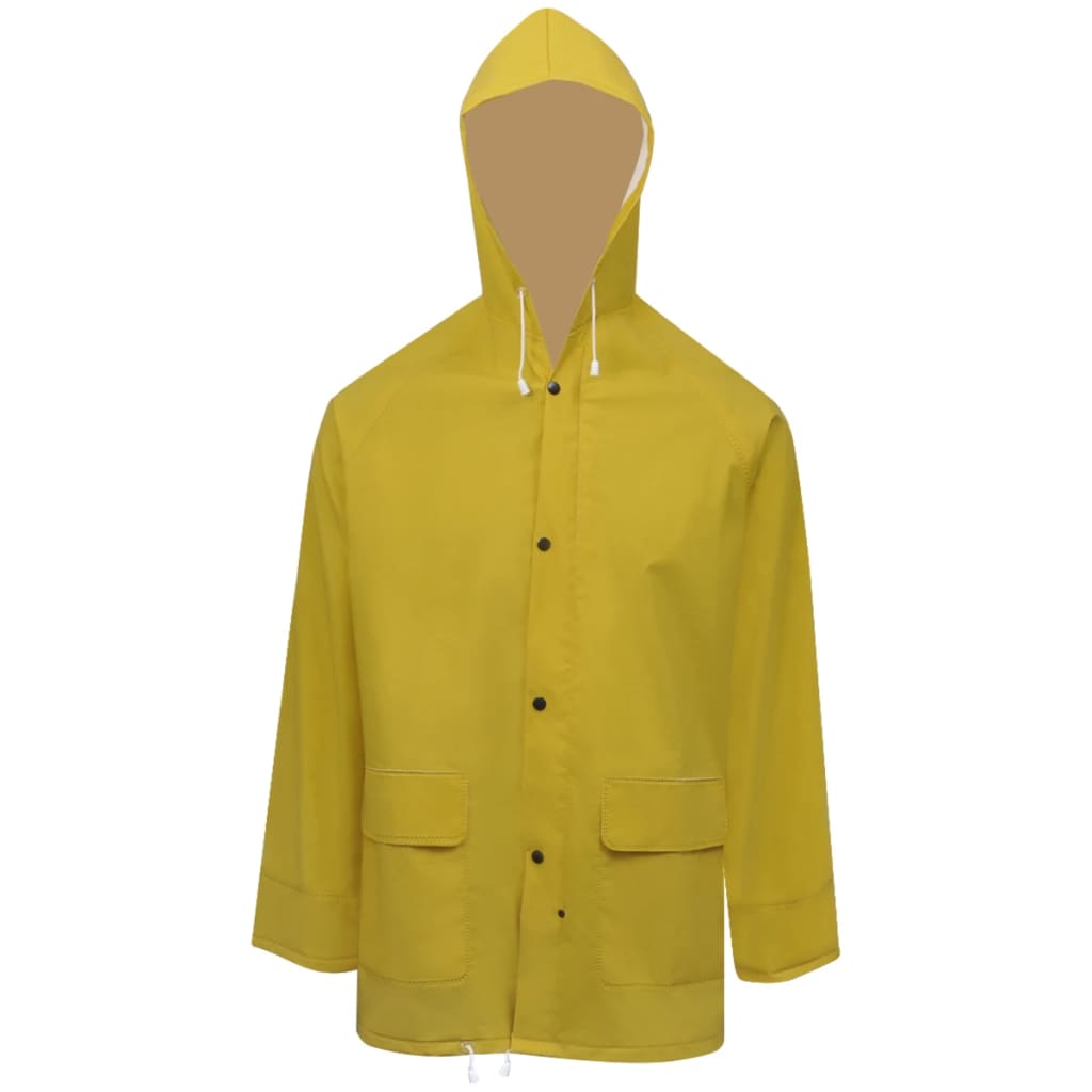 Fato de chuva resistente e impermeável + capuz, 2 pcs, xl