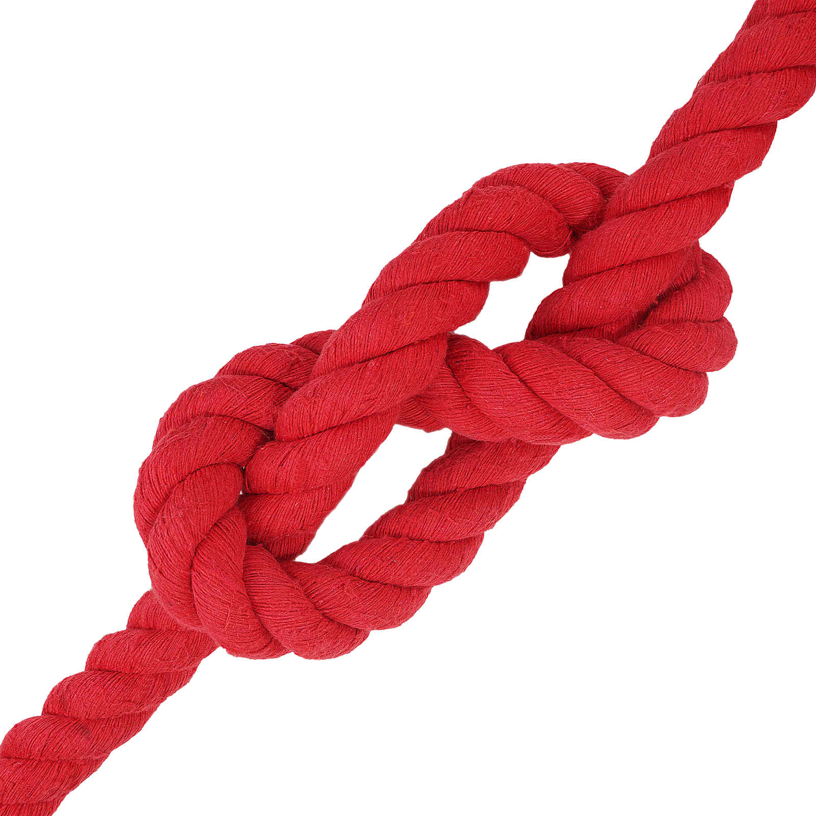 Corda de algodão 36 mm 25 m vermelho 100% algodão
