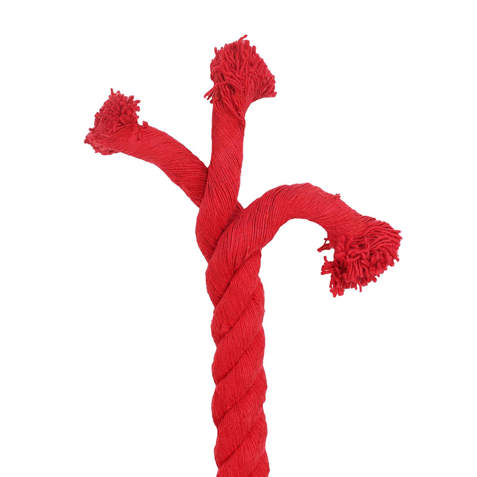 Corda de algodão 36 mm 25 m vermelho 100% algodão