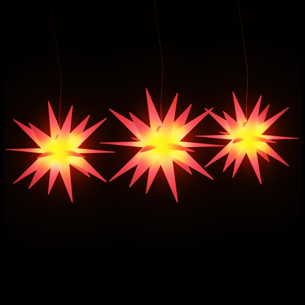 Luzes de natal com leds 3 pcs dobrável vermelho