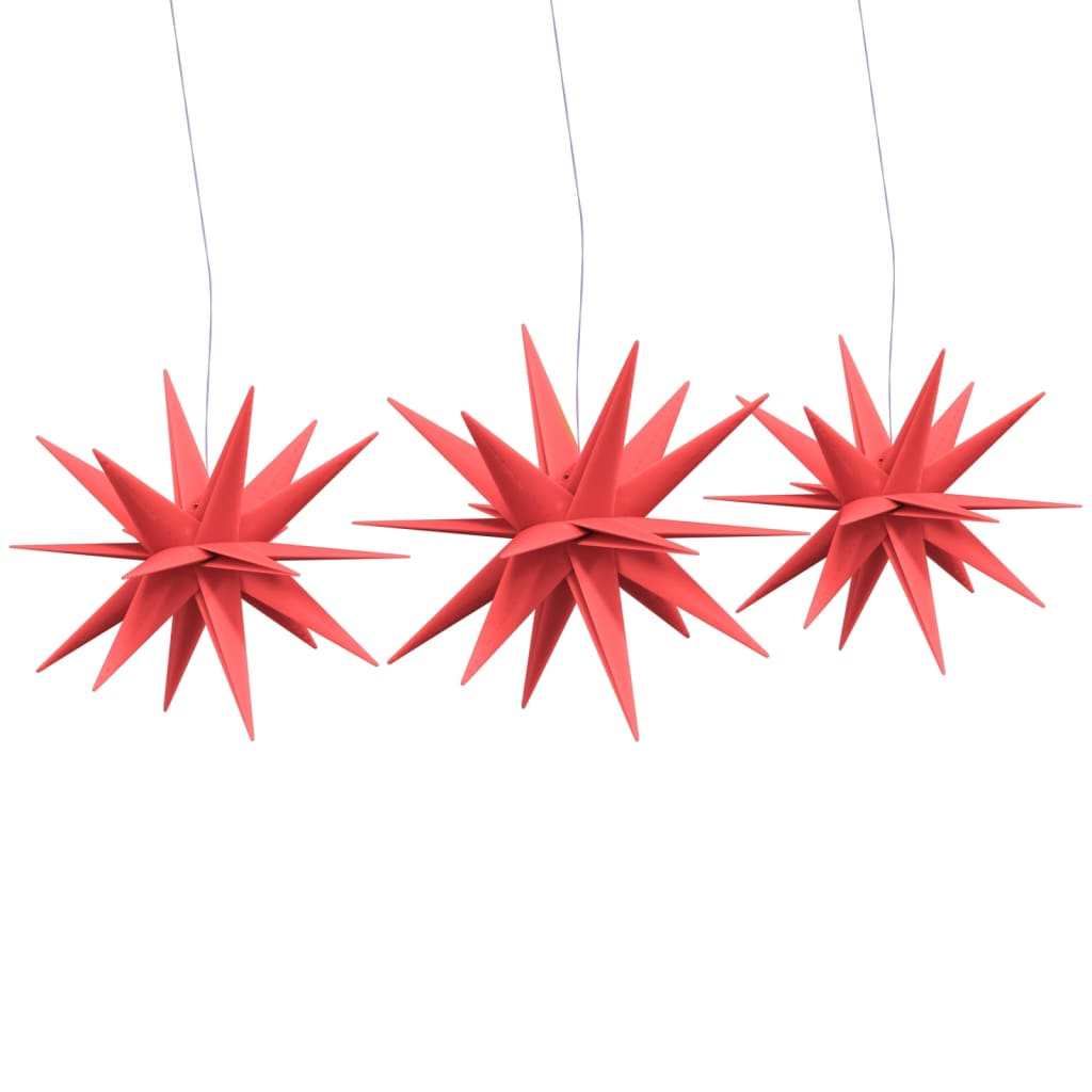 Luzes de natal com leds 3 pcs dobrável vermelho