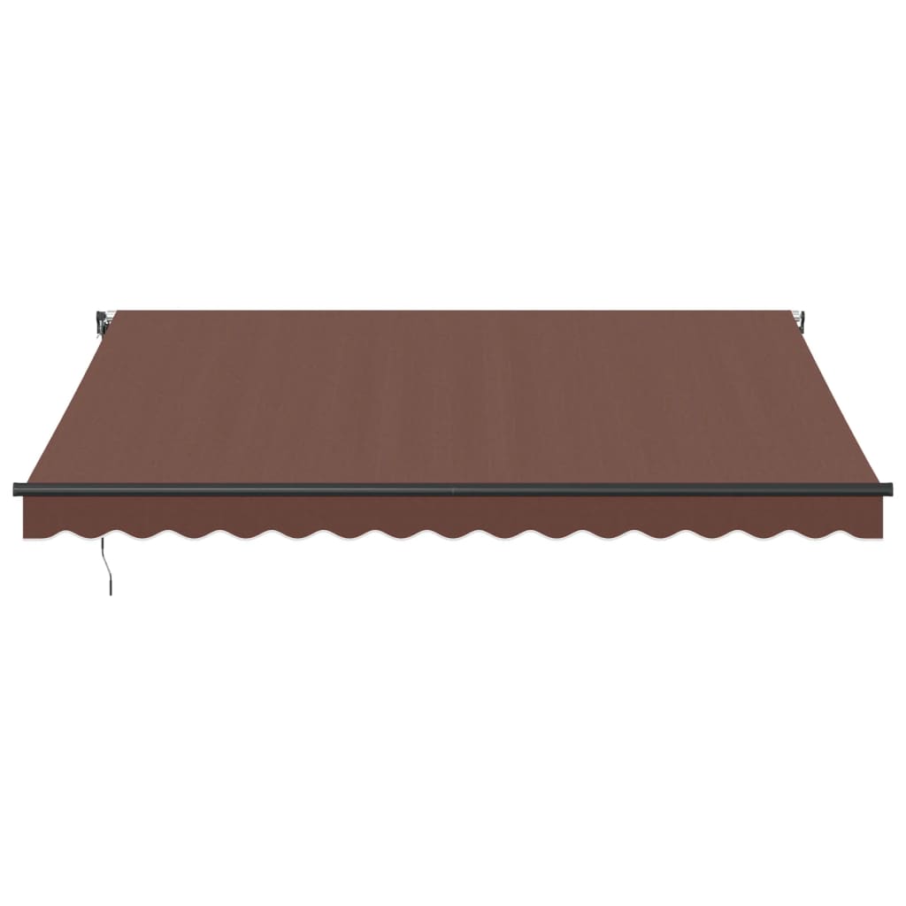 Toldo retrátil automático com luzes LED 400x350 cm castanho