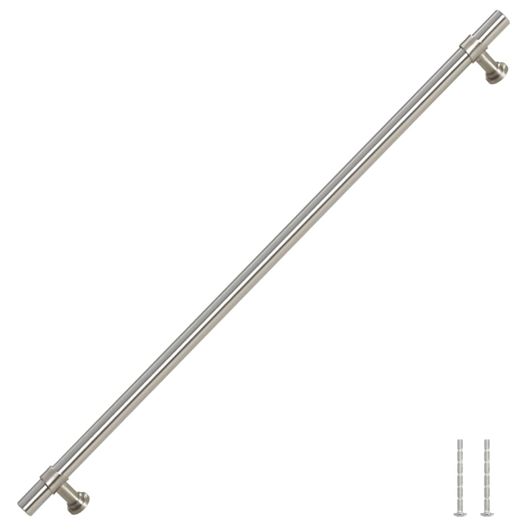 Puxadores para móveis 5 pcs 320 mm aço inoxidável prateado