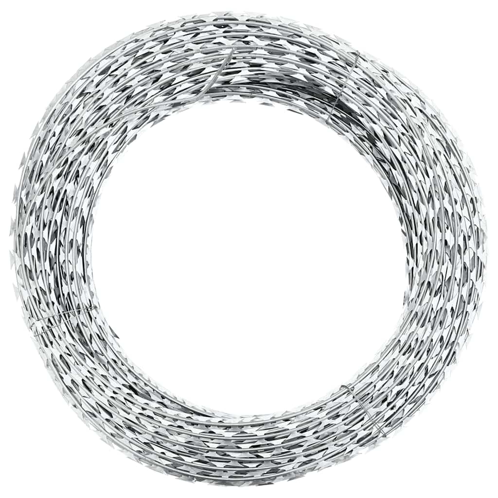 Rolo de arame farpado concertina em espiral aço galvanizado 60m
