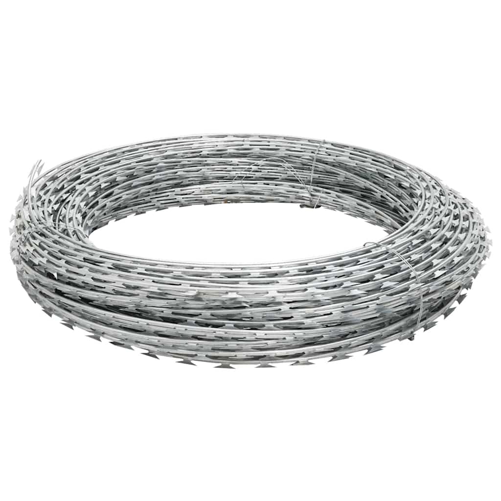 Rolo de arame farpado concertina em espiral aço galvanizado 60m