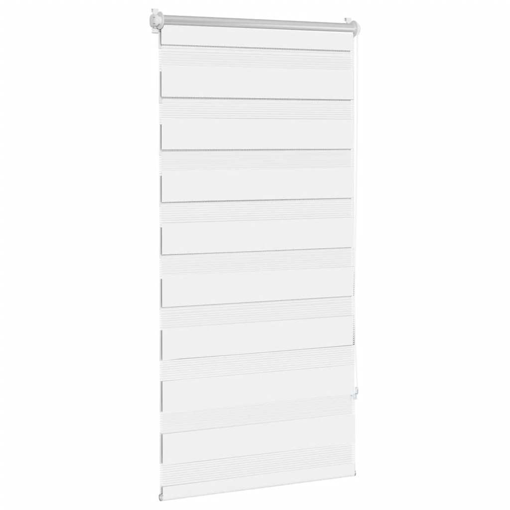 Cortina zebra 80,9x150 cm, largura do tecido 76,7 cm, branca