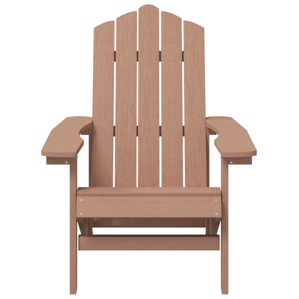 Cadeiras de jardim adirondack 2 pcs pead castanho