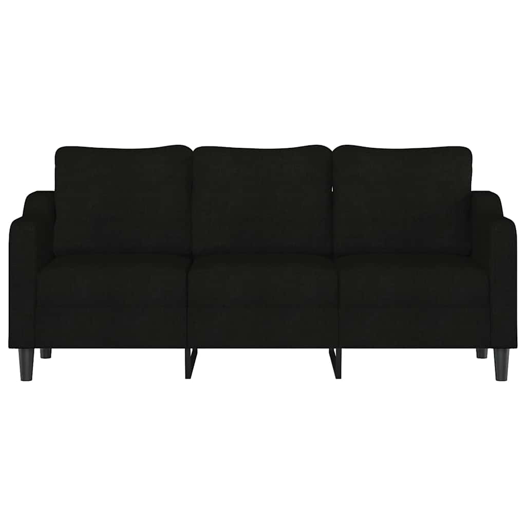 Sofá de 3 lugares tecido 180 cm preto