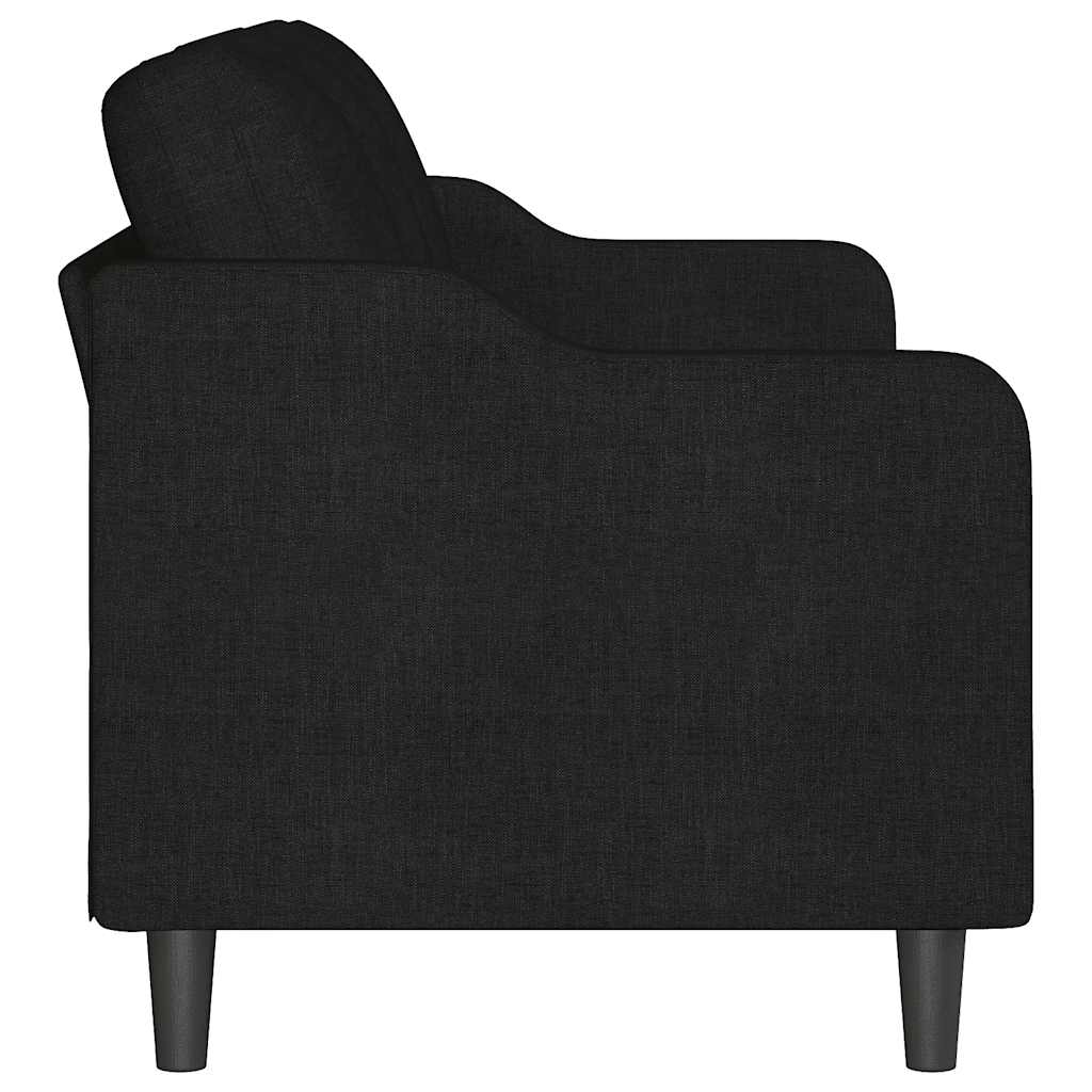 Sofá de 3 lugares tecido 180 cm preto