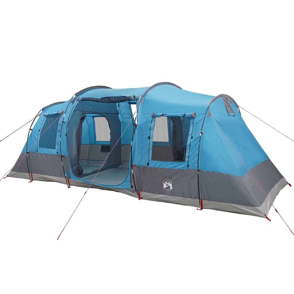 Tenda de campismo túnel para 4 pessoas impermeável azul