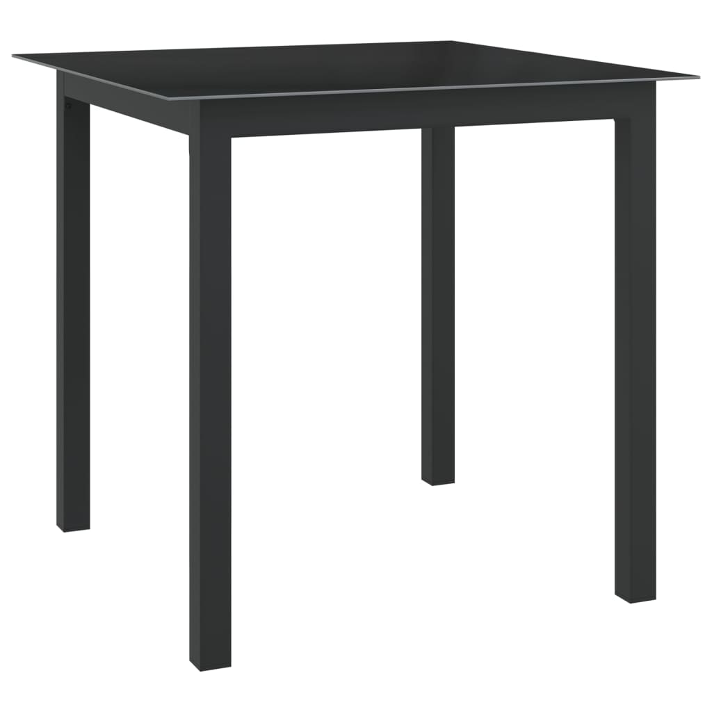 5 Pcs conjunto de jantar para jardim alumínio antracite