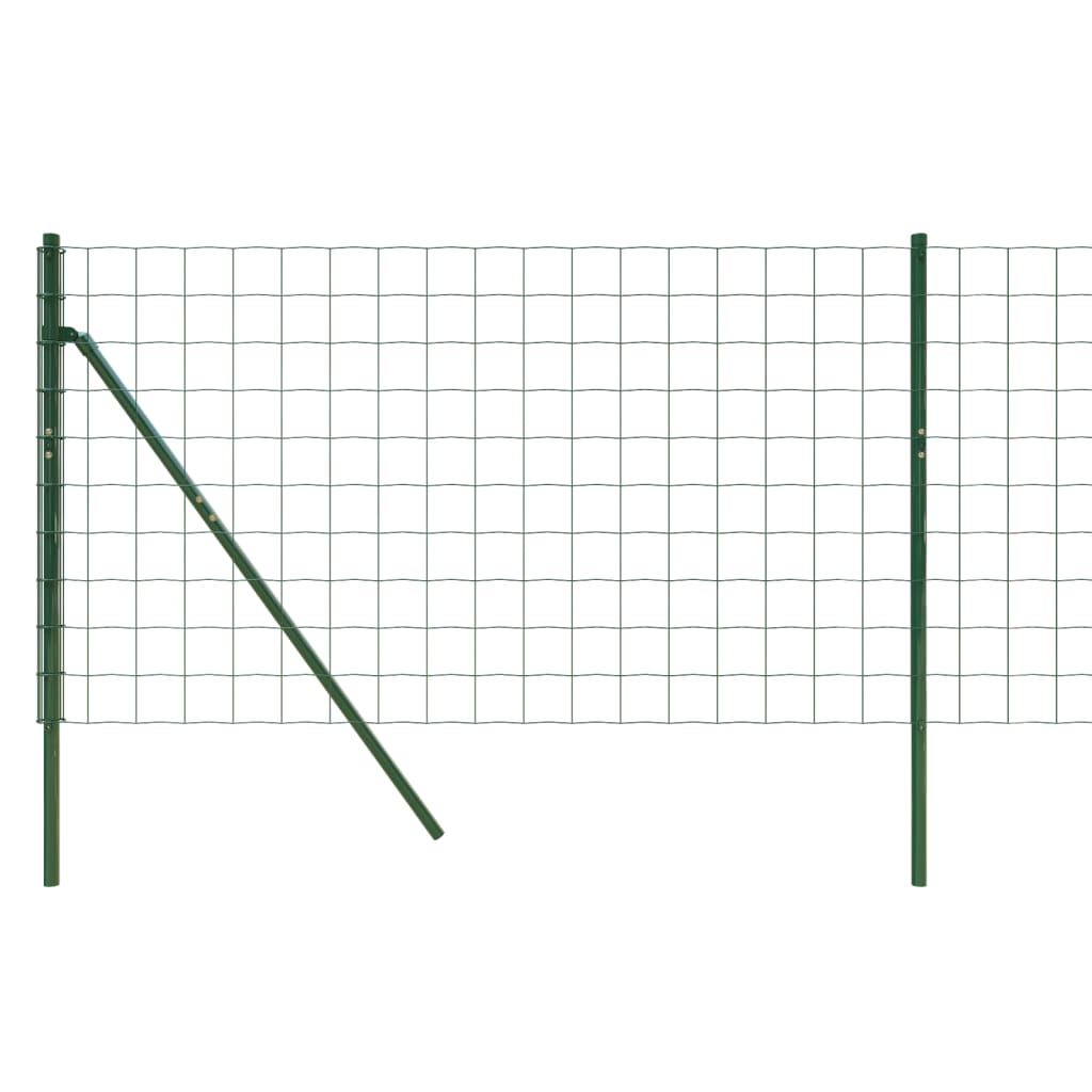 Cerca de malha de arame 1x10 m aço galvanizado verde