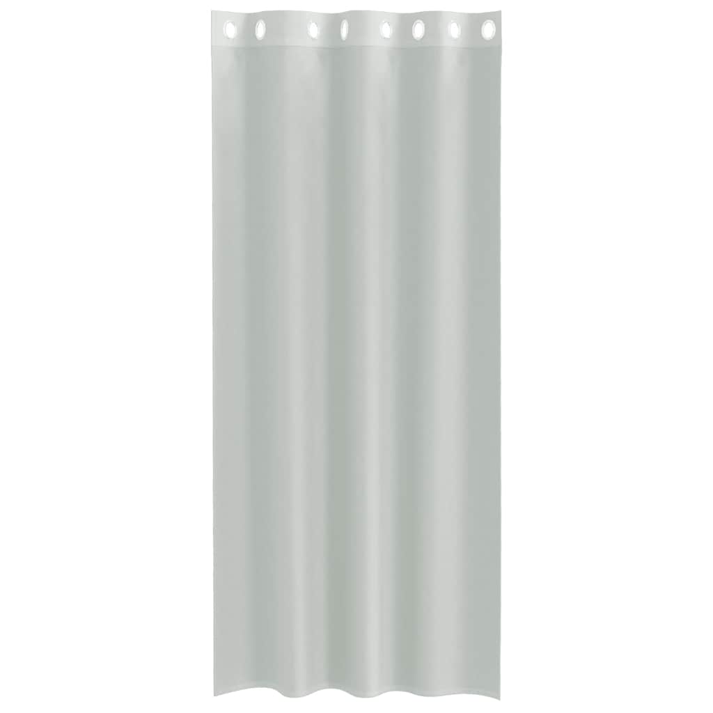 Cortinas de voile com ilhós 2 pcs cinzento-claro 140x245 cm