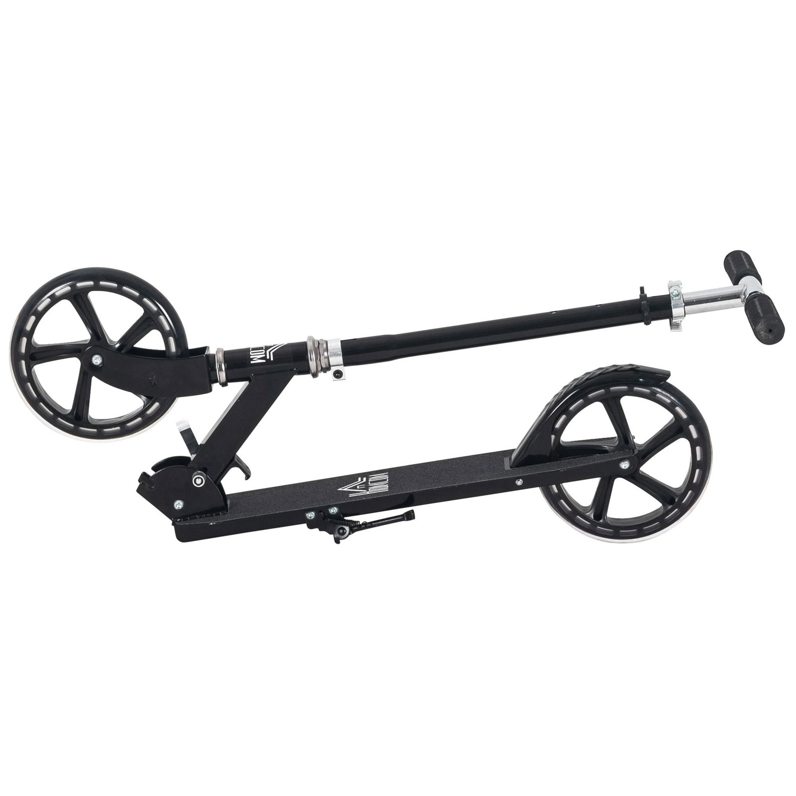 Trotinete dobrável com altura ajustável 88x37x75-100cm preto