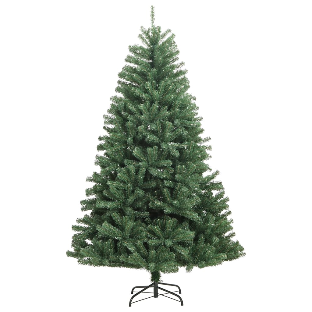 Árvore de natal artificial articulada com suporte 180 cm verde