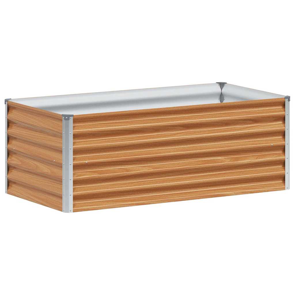 Canteiro de jardim elevado 98 x 50 x 36 cm aço galvanizado