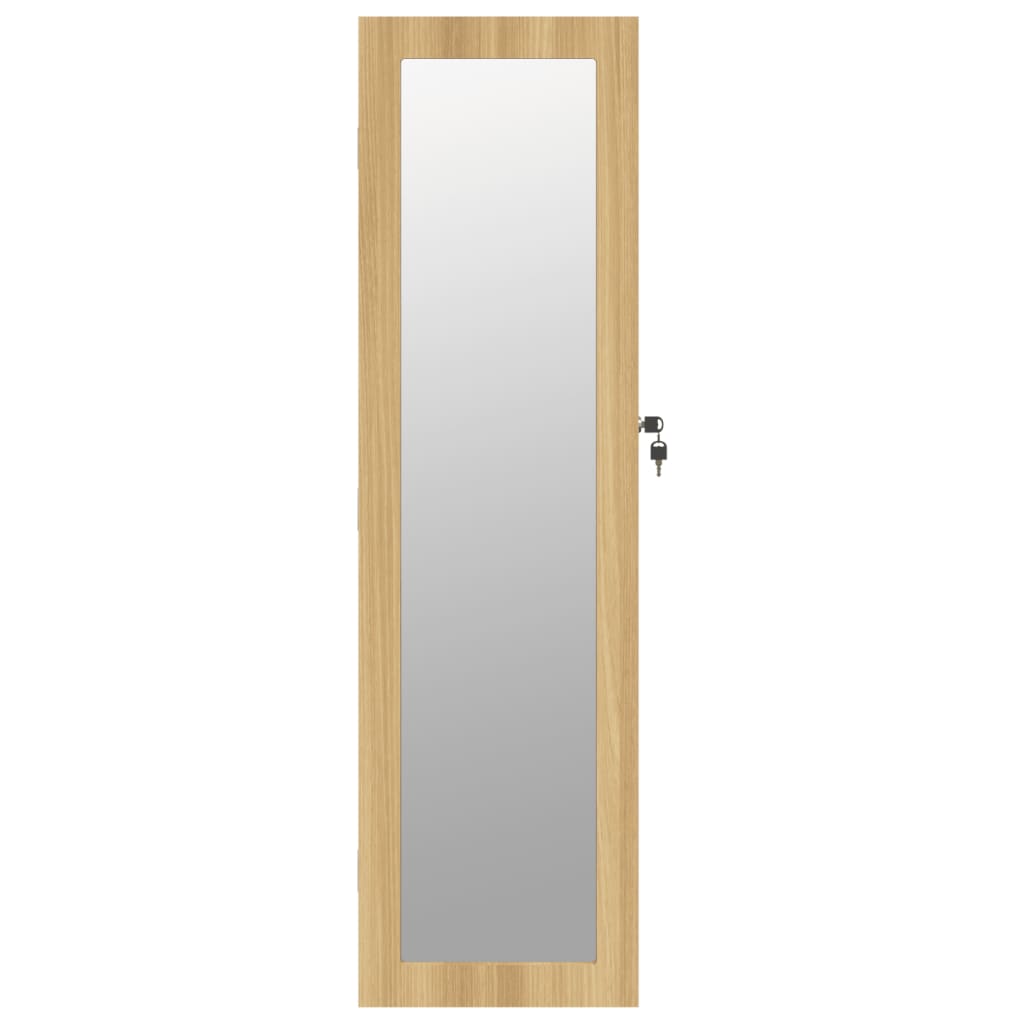 Móvel para joias de parede espelhado 30x8,5x106 cm