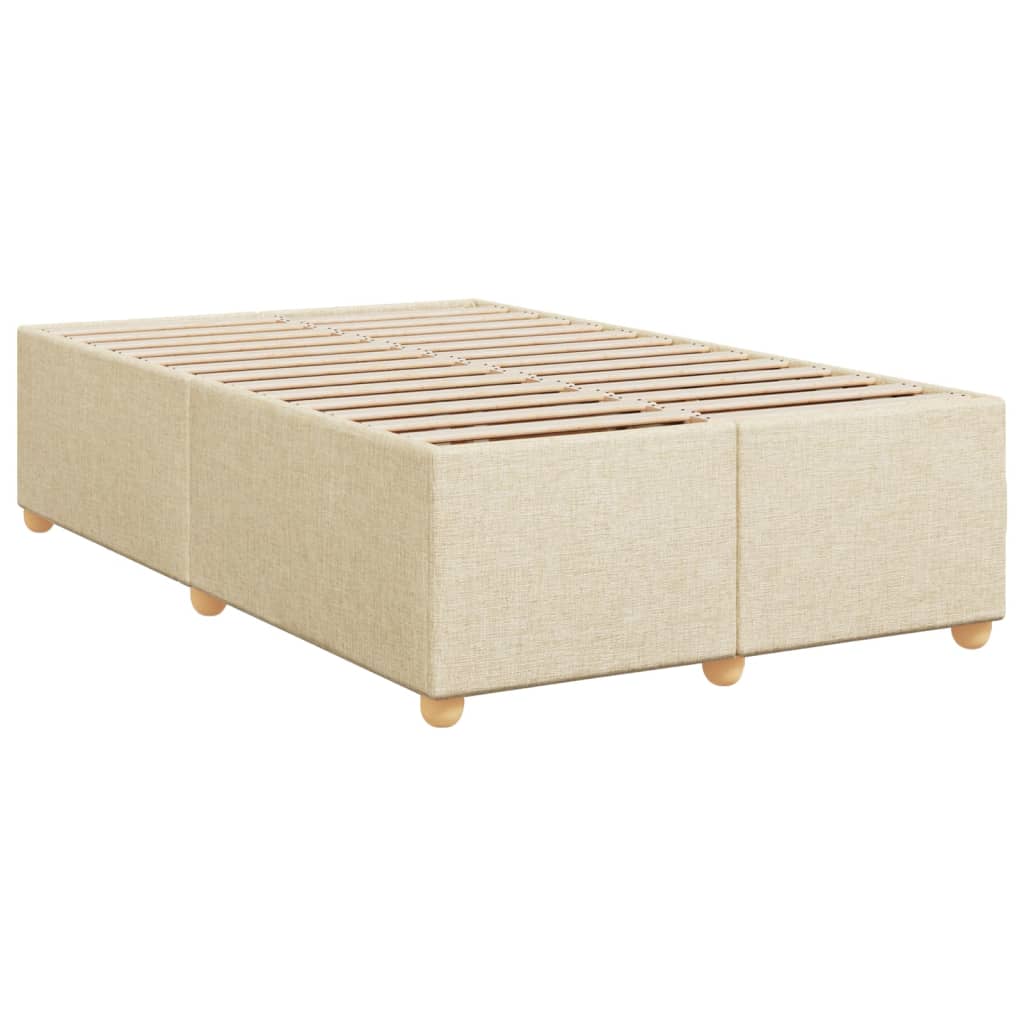Estrutura de cama sem colchão 120x200 cm tecido cor creme
