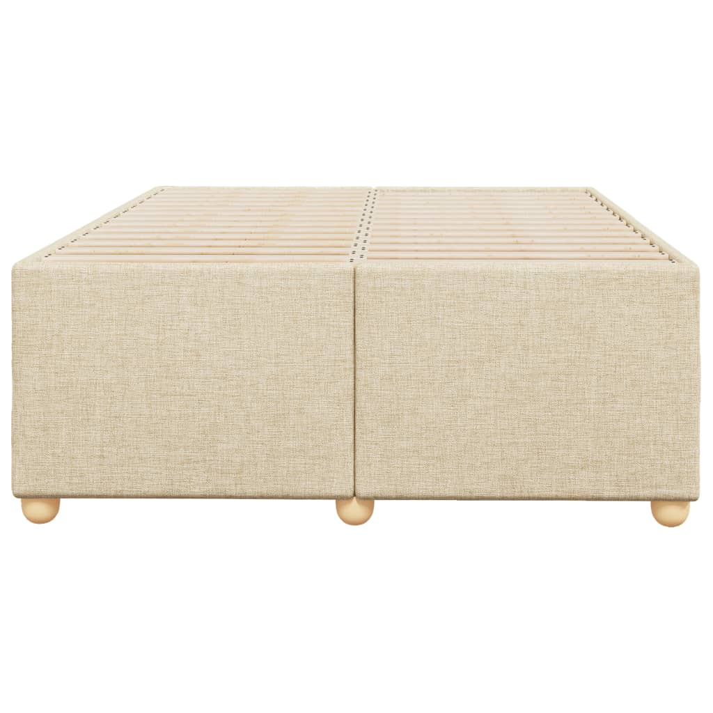 Estrutura de cama sem colchão 120x200 cm tecido cor creme