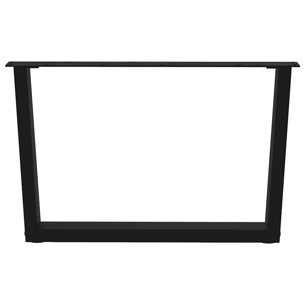 Pés para mesa de centro em v 2 peças preto 70x(42-43,3) cm aço
