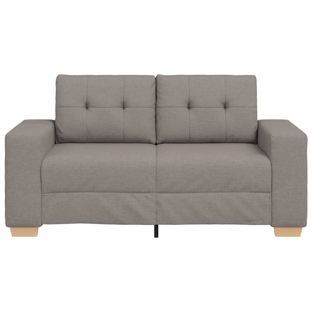 Sofá de dois lugares na cor taupe, 160x77x82 cm, em tecido