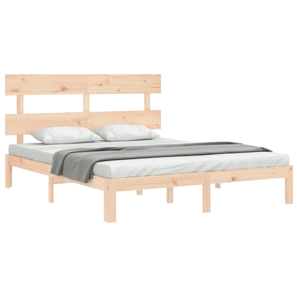 Cama sem colchão 160x200 cm madeira de pinho maciça