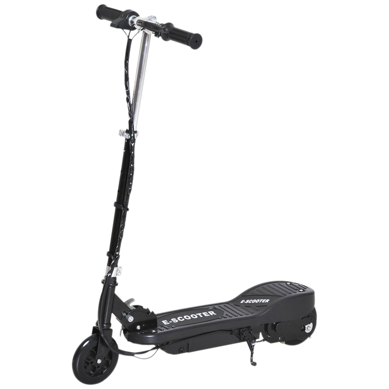 Trotinete elétrica para crianças + 7 anos trotinete dobrável com altura ajustável 24v bateria recarregável velocidade até 12 km/h e carga 50 kg 74x36x82,5-92,5 cm preto