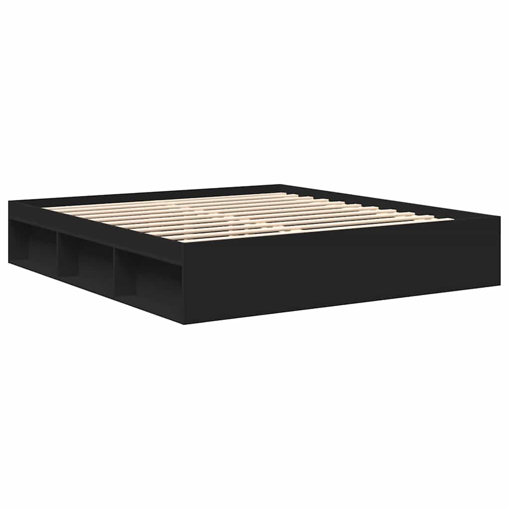 Estrutura de cama 200x200 cm preto