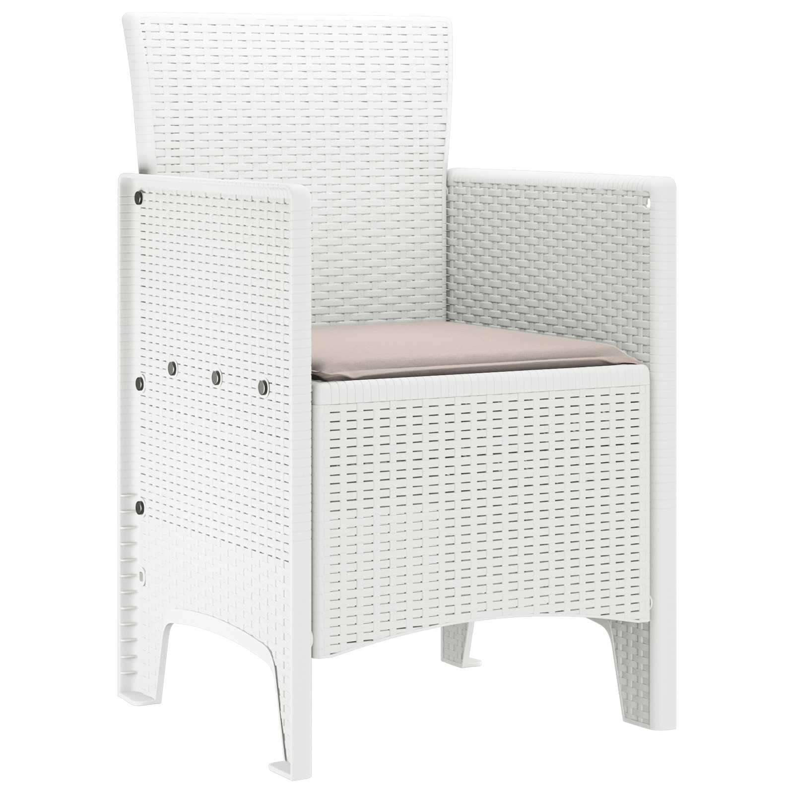 Cadeira de jardim 2 unid. branco polipropileno
