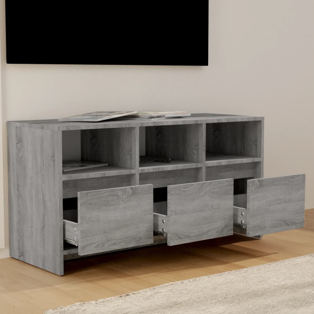 Móvel de TV 102x37,5x52,5 cm derivados madeira sonoma cinza