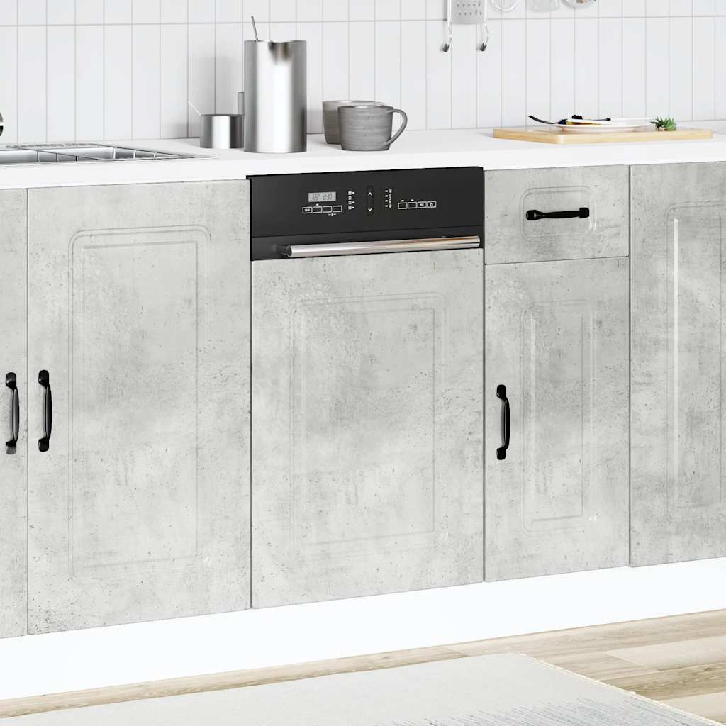 Painel máquina lavar louça kalmar 45x1,5x57 cm cinza cimento