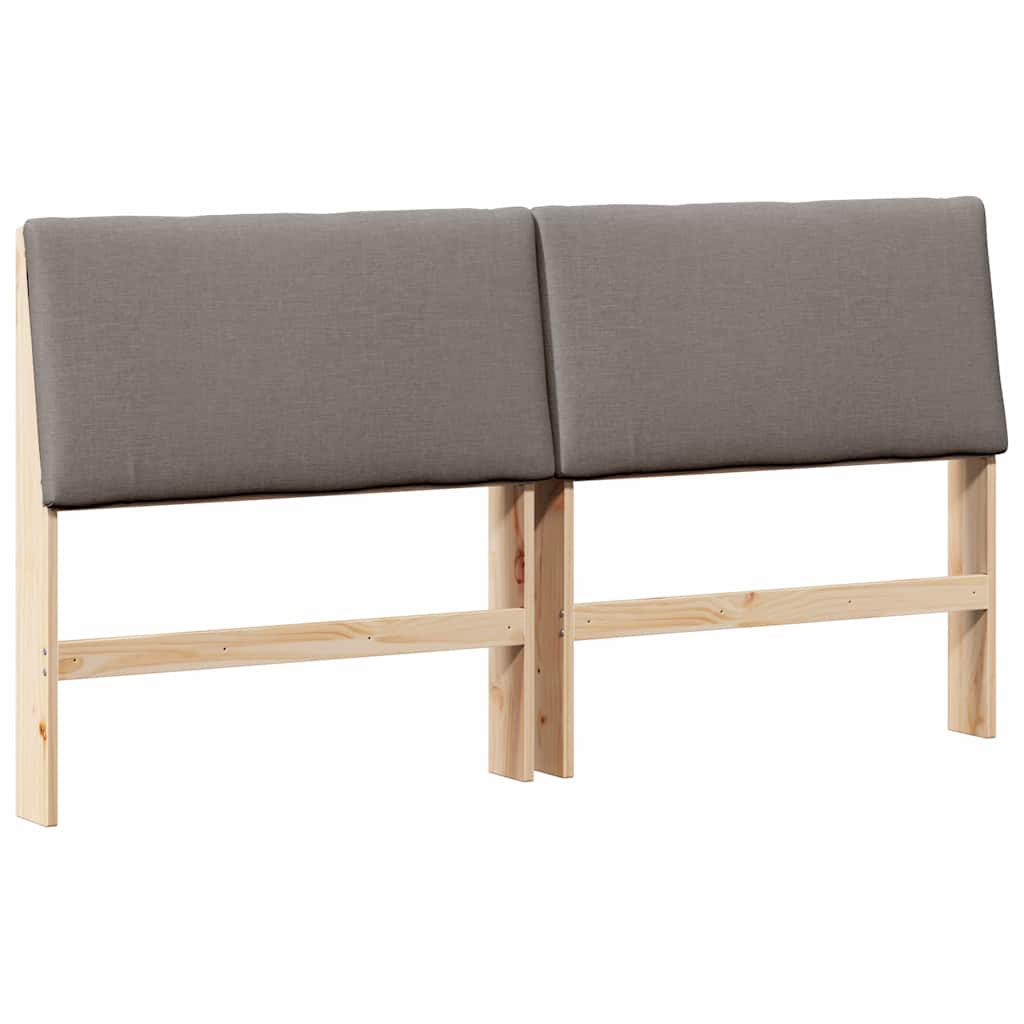 Cabeceira estofada cinzento-acastanhado 200 cm