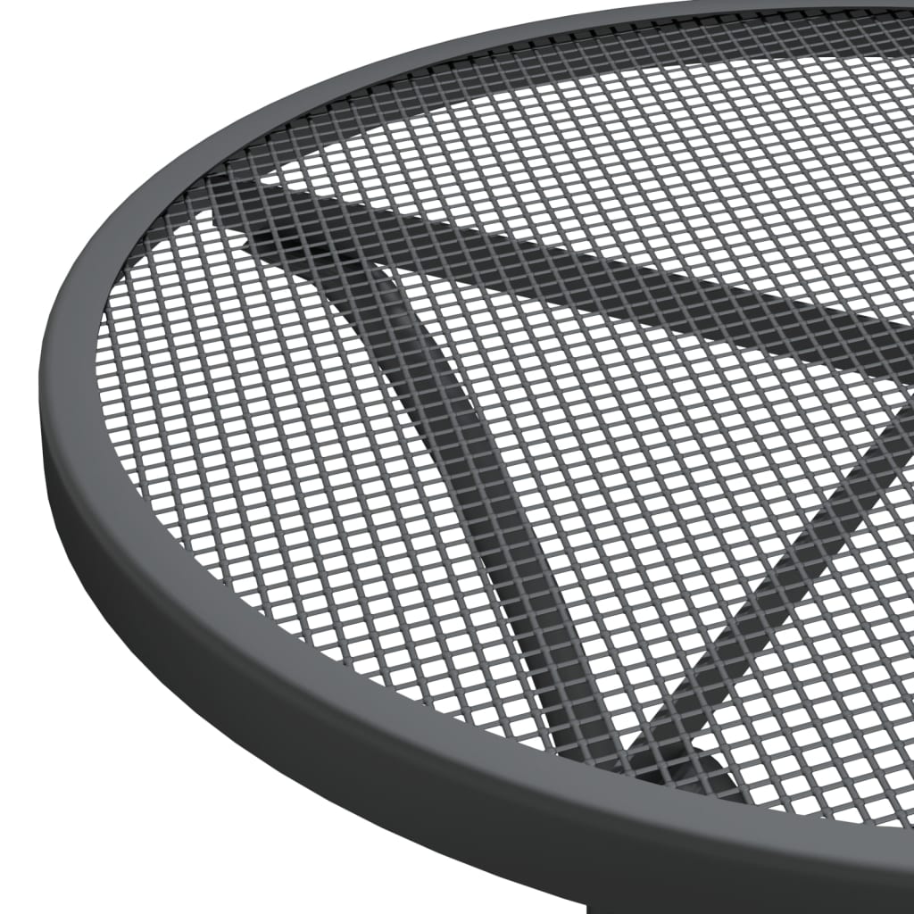 Mesa de jardim ø60x72 cm malha metal expandido antracite