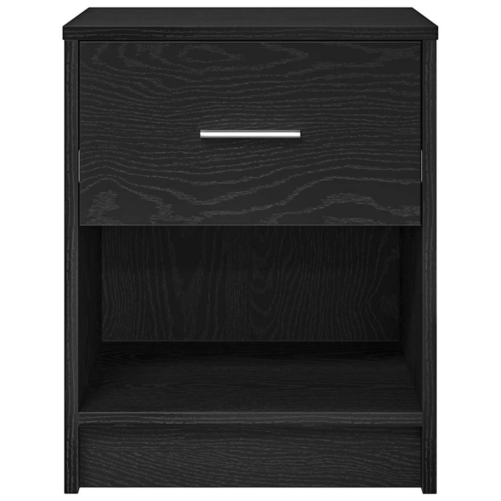 Mesas de cabeceira 2 pcs com gaveta 40x34x50 cm preto