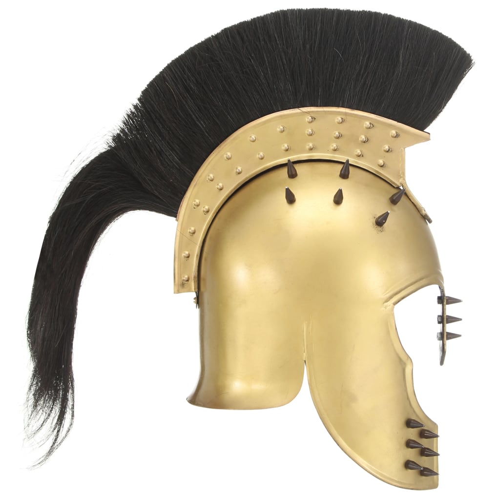 Capacete de soldado grego réplica larp aço bronze