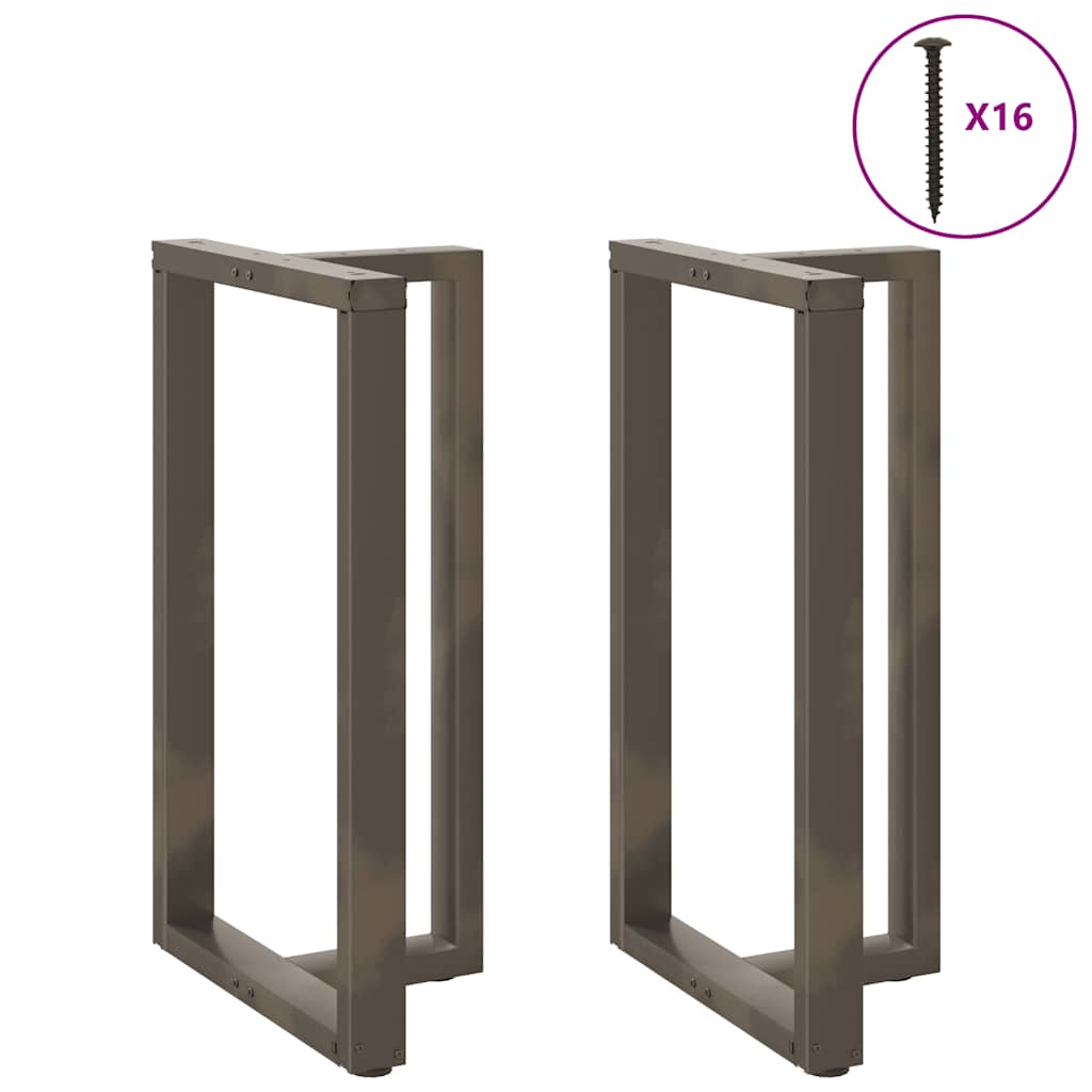 Pés de mesa de bar em forma de t, 2 peças, preto, 60x35x(100-101) cm, aço