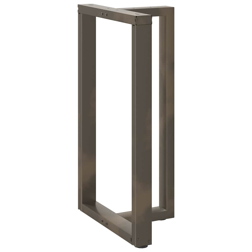Pés de mesa de bar em forma de t, 2 peças, preto, 60x35x(100-101) cm, aço