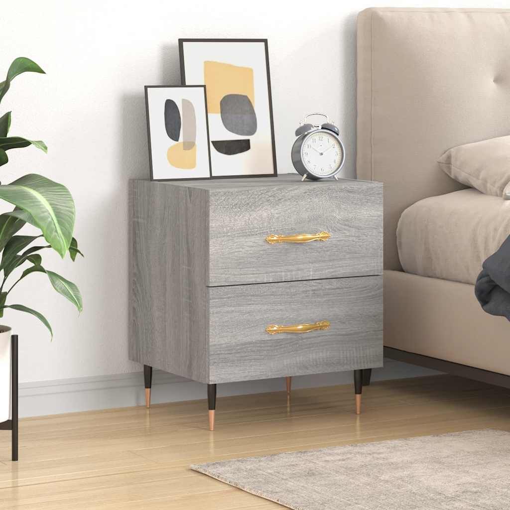 Mesa cabeceira 40x35x47,5 cm derivados madeira sonoma cinza