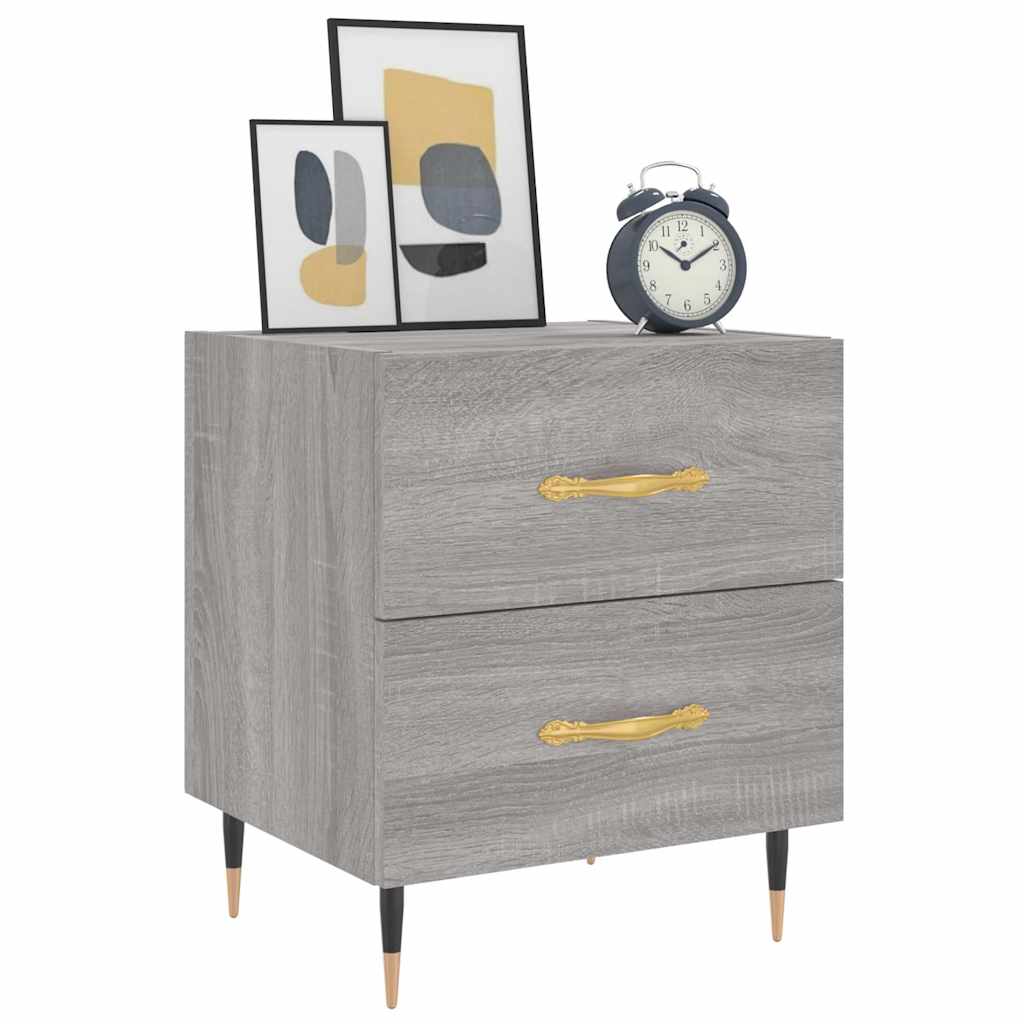 Mesa cabeceira 40x35x47,5 cm derivados madeira sonoma cinza