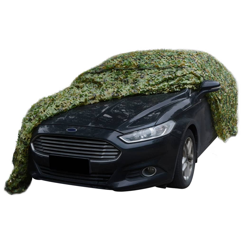 Rede de camuflagem com saco de armazenamento 4x5 m verde