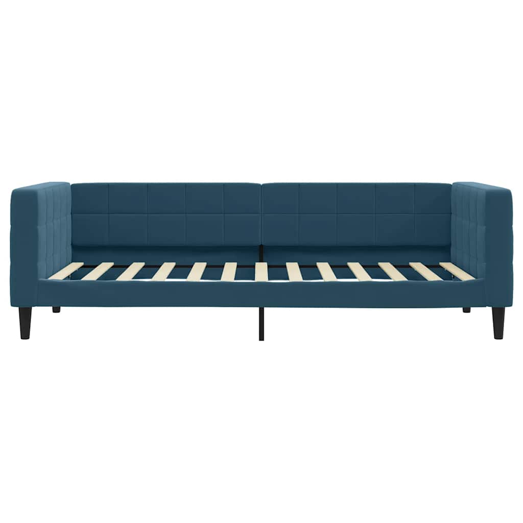 Sofá-cama com colchão 100x200 cm veludo azul