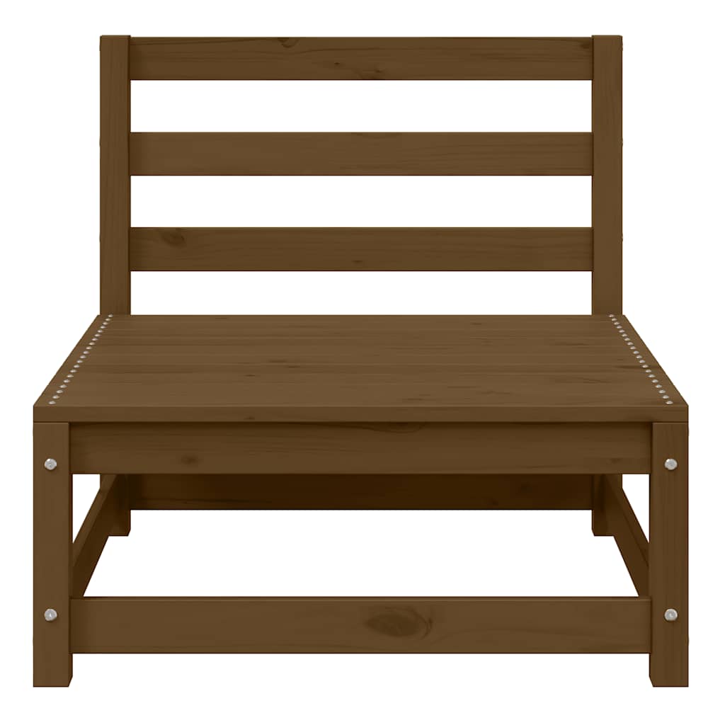 Sofá de centro para jardim c/almofadões pinho maciço cor creme