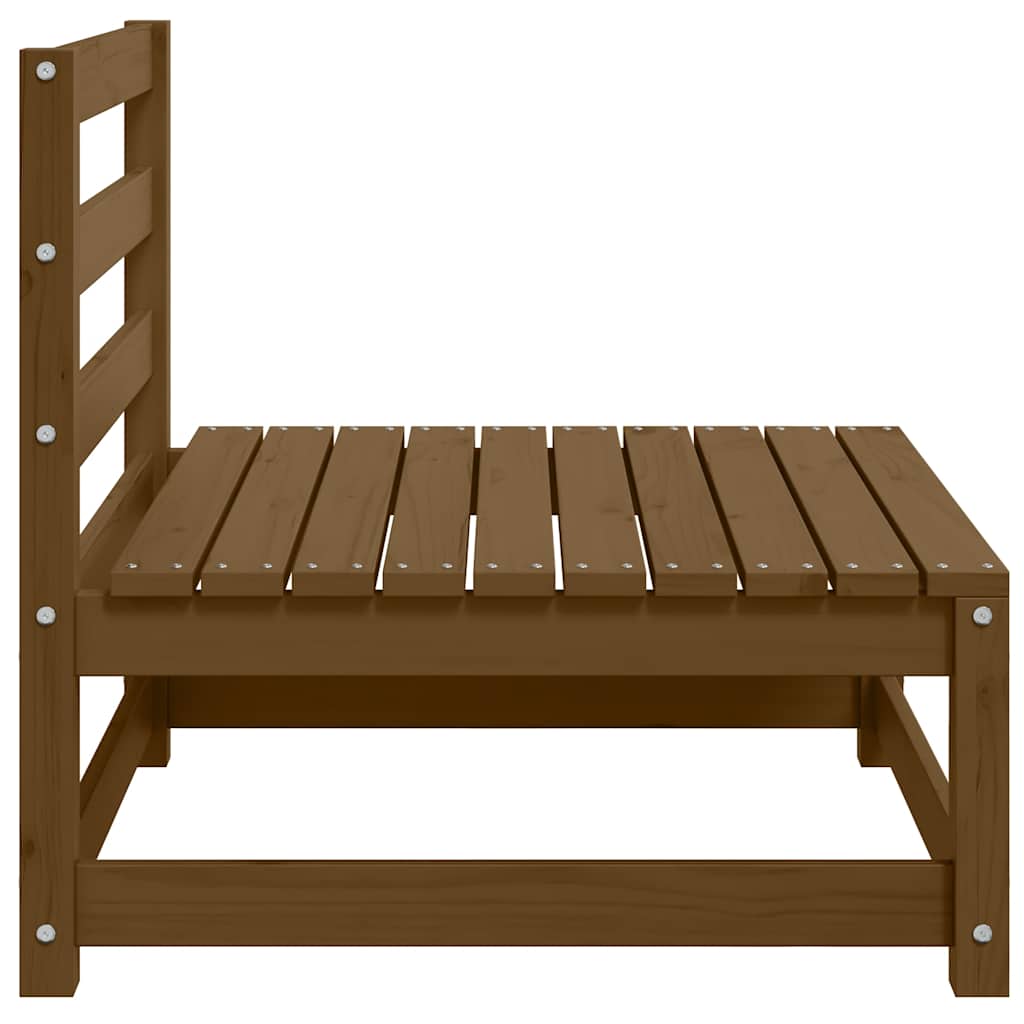 Sofá de centro para jardim c/almofadões pinho maciço cor creme