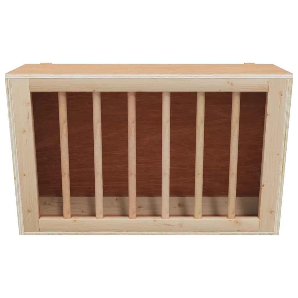 Comedouro para coelhos 37x18,5x23 cm madeira de abeto maciça