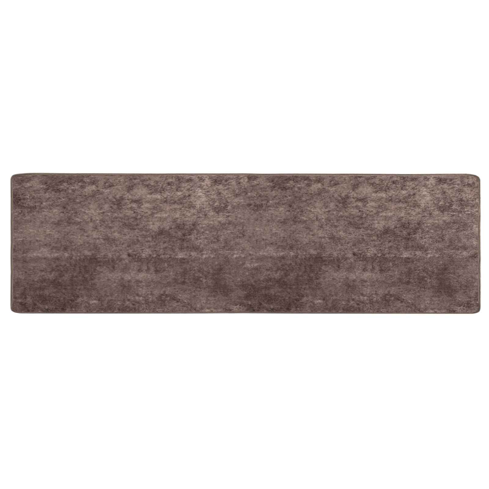 Passadeira marsa cinzento 80 x 350 cm poliéster e PVC