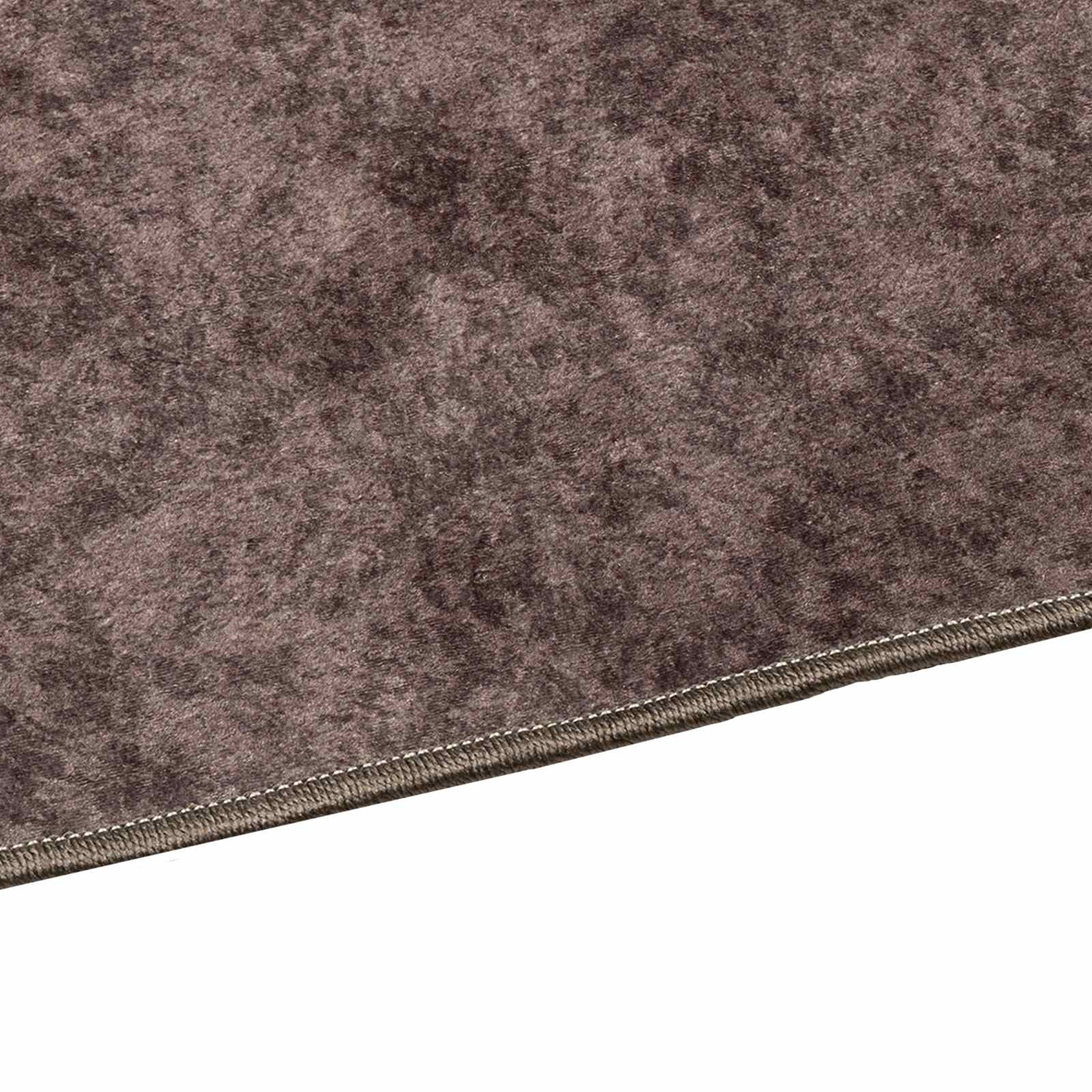 Passadeira marsa cinzento 80 x 350 cm poliéster e PVC
