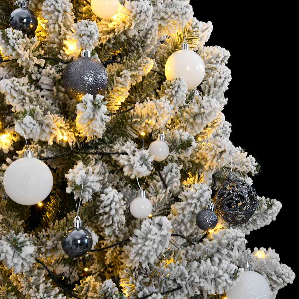 Árvore natal artificial articulada c/ 300 luzes LED+bolas 180cm