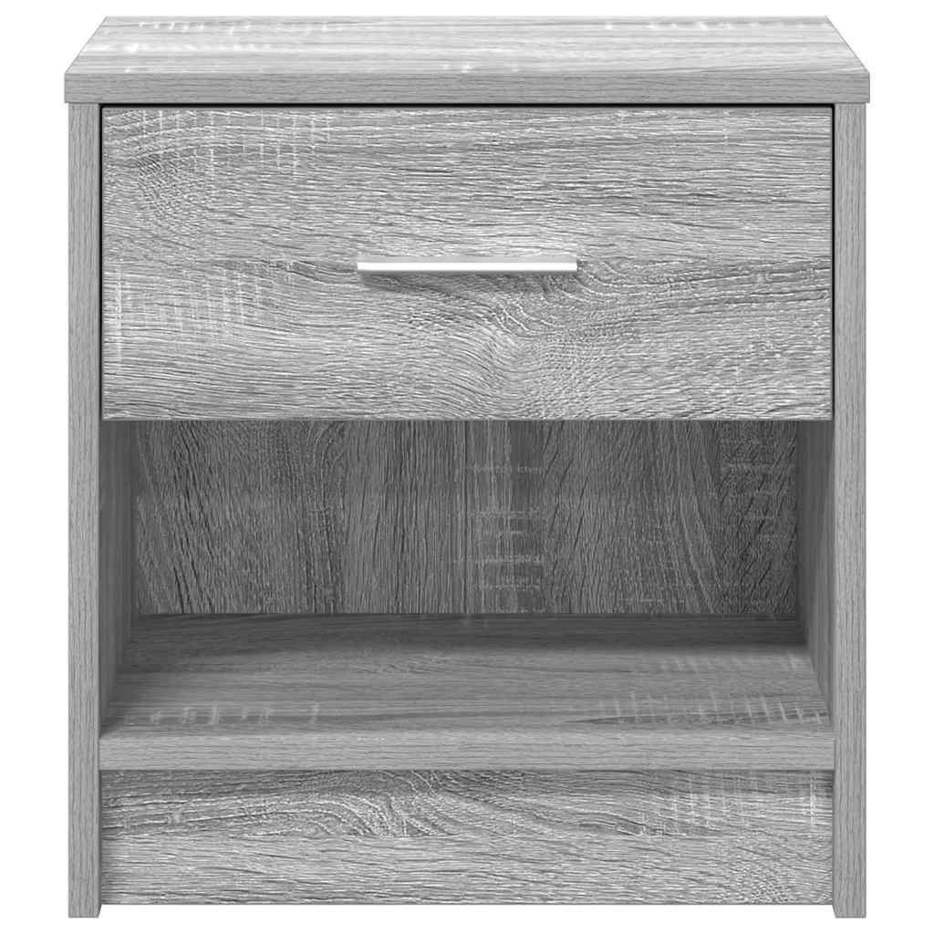 Mesa de cabeceira com gaveta 39x28x41 cm cinzento sonoma