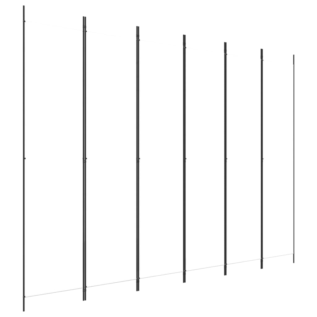 Divisória/biombo com 6 painéis 300x220 cm tecido branco