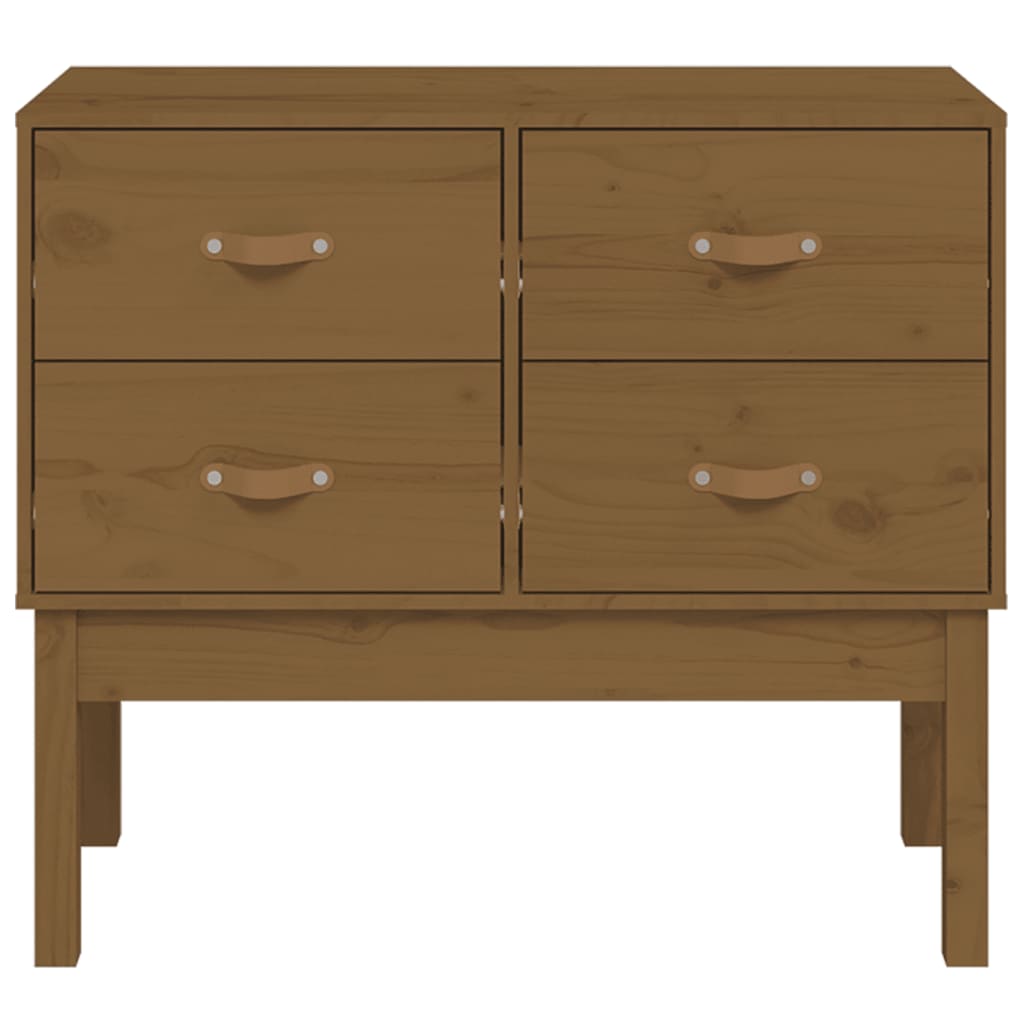 Armário consola 90x40x78 cm pinho maciço castanho mel
